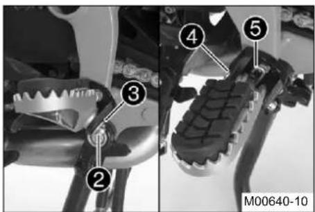 Technical diagram showing labeled mechanical components with numbered parts, likely from an automotive assembly or repair procedure.