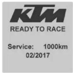 KTM READY TO RACE Service: 1000km 02/2017