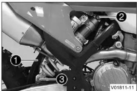 KTM 250 EXCF (2020) - Τοποθέτηση αμορτισέρ - 1