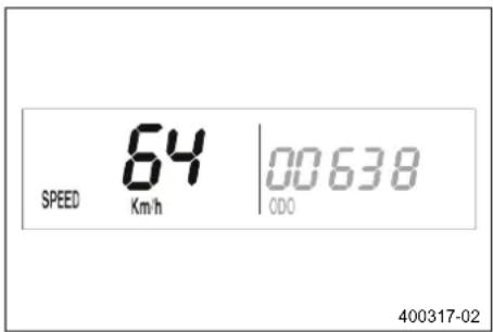 KTM 250 EXCF (2020) - Λειτουργία ένδειξης SPEED (ταχύτητα) - 1