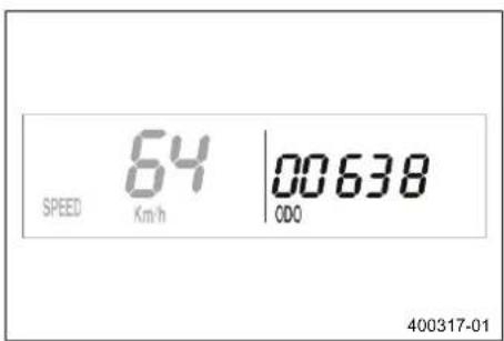 KTM 250 EXCF (2020) - Λειτουργία ένδειξης SPEED/ODO (οδόμετρο) - 1