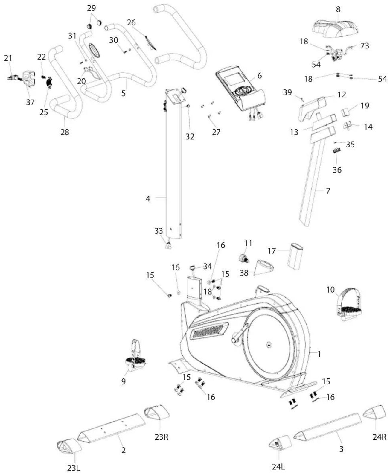 SportPlus SPHT9600iE - EXPLODED DIAGRAM - 1