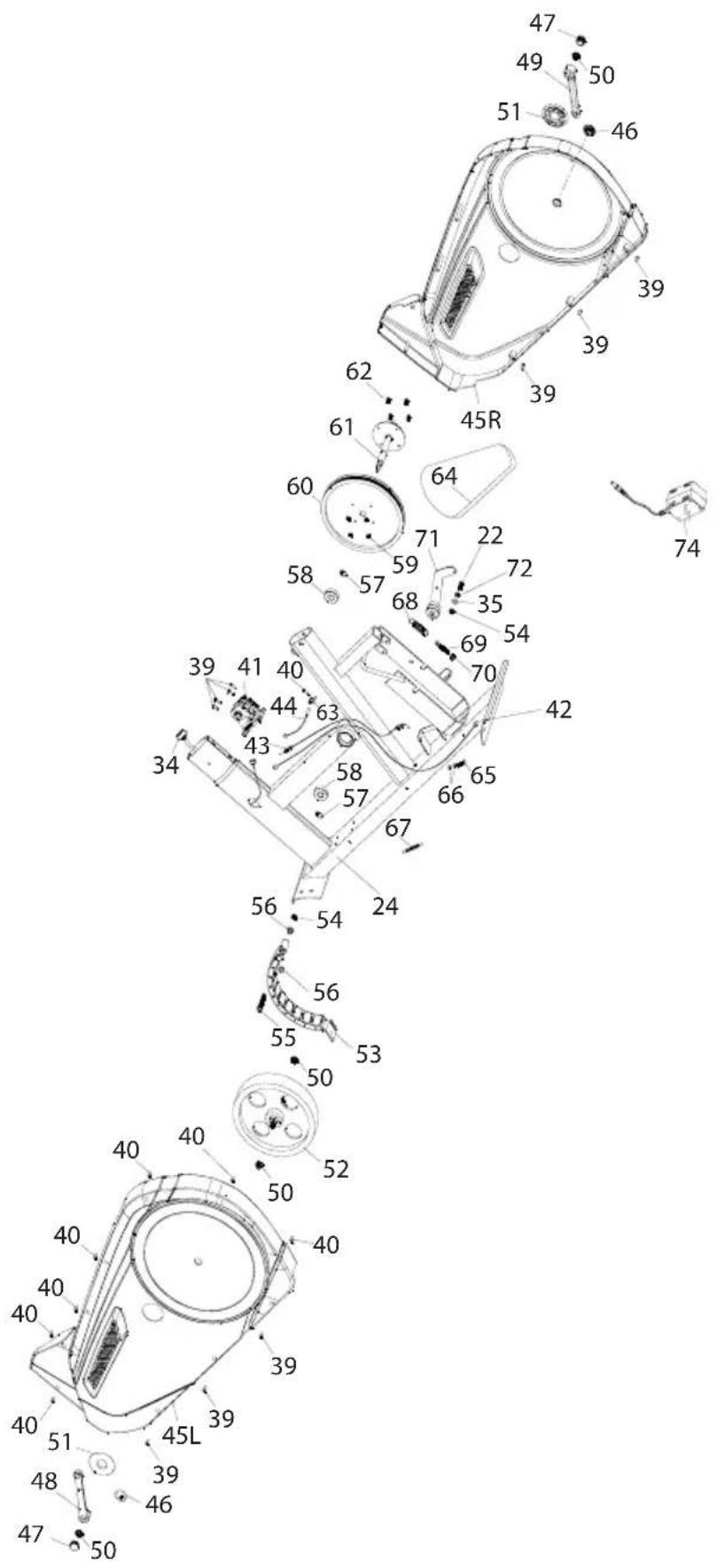 SportPlus SPHT9600iE - EXPLODED DIAGRAM - 1