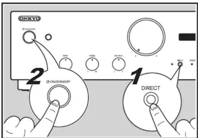 ONKYO A9130 - ■ Réinitialisation de l'appareil (ceci réinitialise les paramètres de cet apparéil sur leur valeur par défaut) - 1