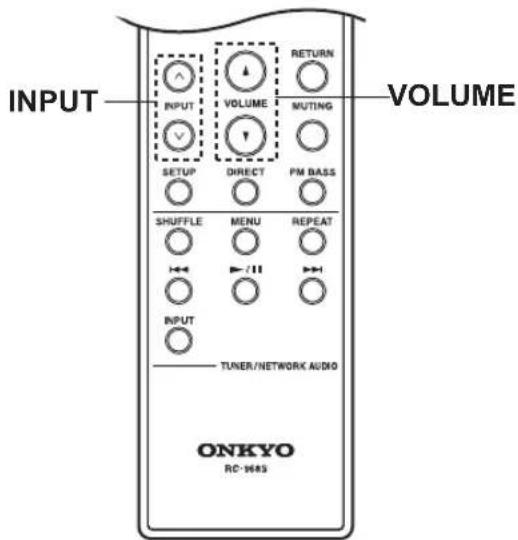 ONKYO A9130 - Switching input and adjusting the volume - 3