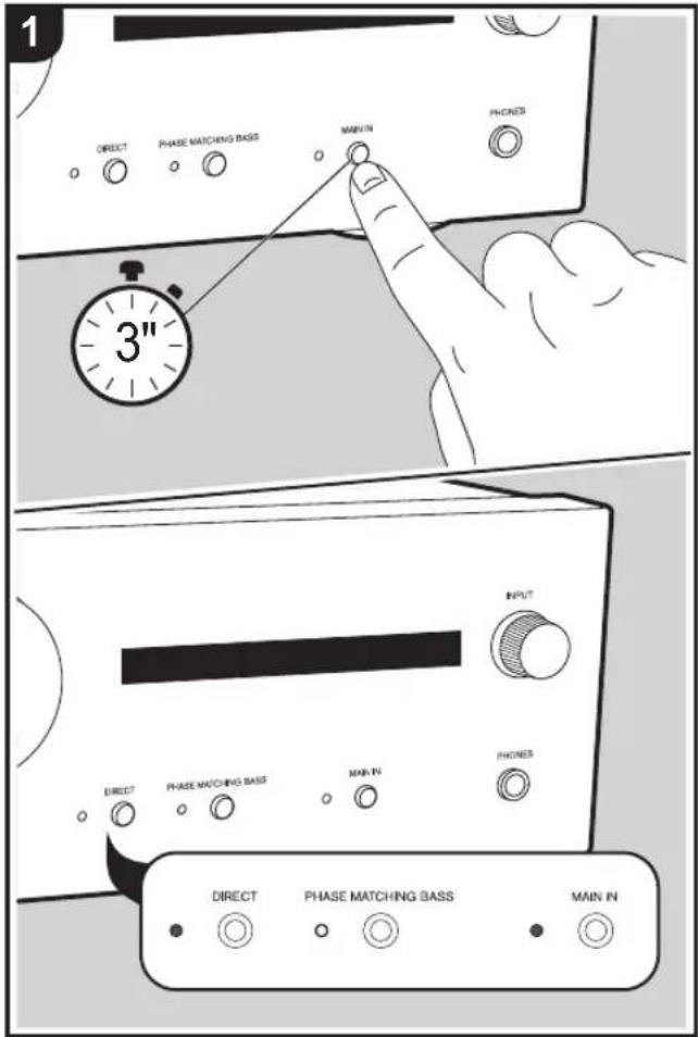 ONKYO A9130 - Switching the unit to power amplifier mode - 1