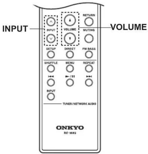 ONKYO A9130 - Cambio de la entrada y ajuste del volumen - 3