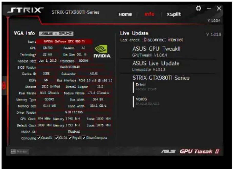 ASUS GT7402GD3CSM - Accesso a VGA info e Live Update - 1