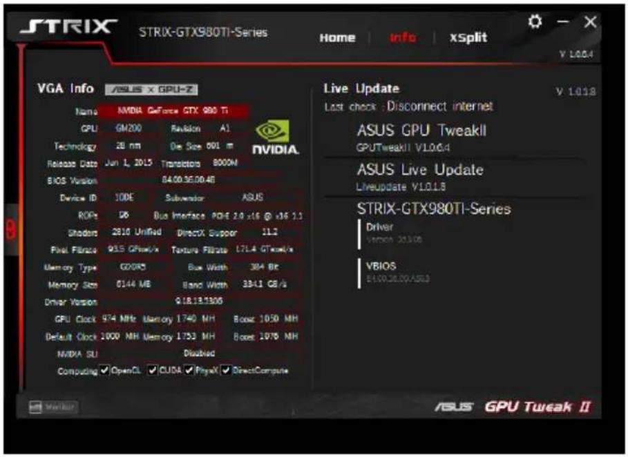 ASUS GTX750DF2GD5 - Obtener información de VGA y actualización en directo - 1