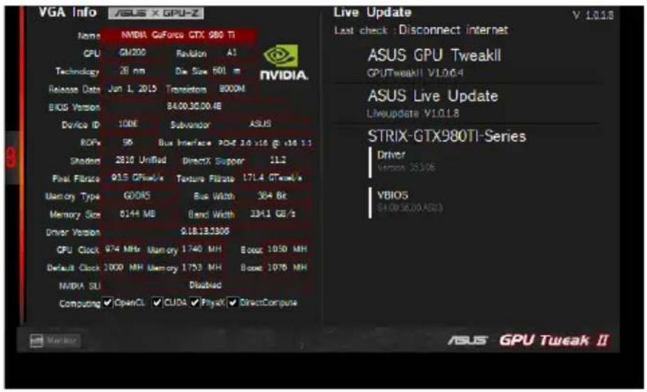 ASUS GTX750DF2GD5 - Λήψη πληροφοριών VGA και Ζωντανής ενημέρωσης - 1