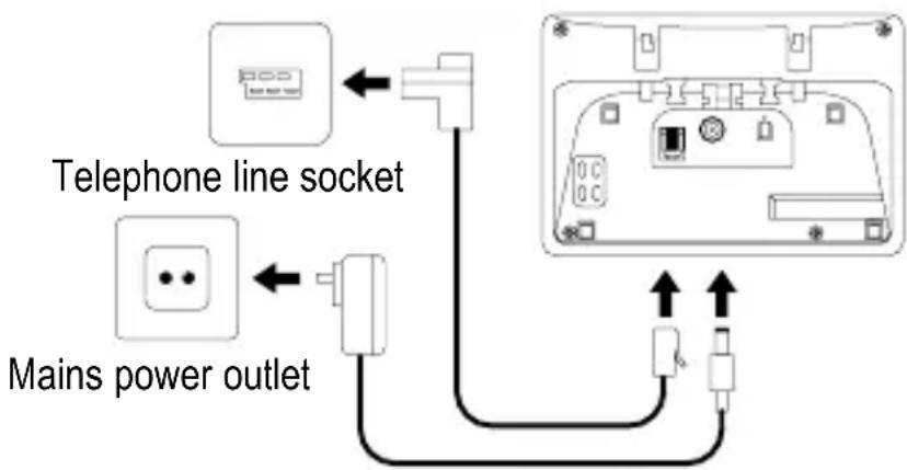SWITEL DF1403 - Connecting the base station - 2