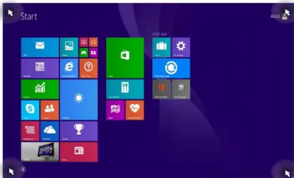 ASUS BX410 - Zones interactives de l'écran de démarrage - 1