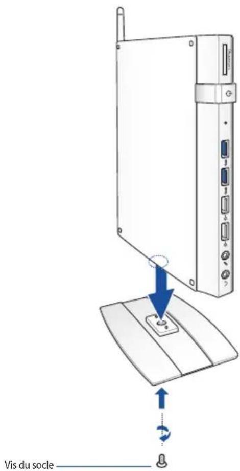 ASUS BX410 - Pour attacher l'ordinateur à son socle : - 1