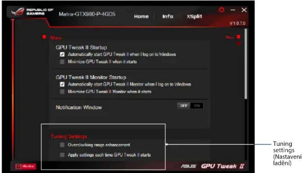 ASUS EXRX580 2048SP4G - Tuning Settings (Nastaveni ladeni) - 1