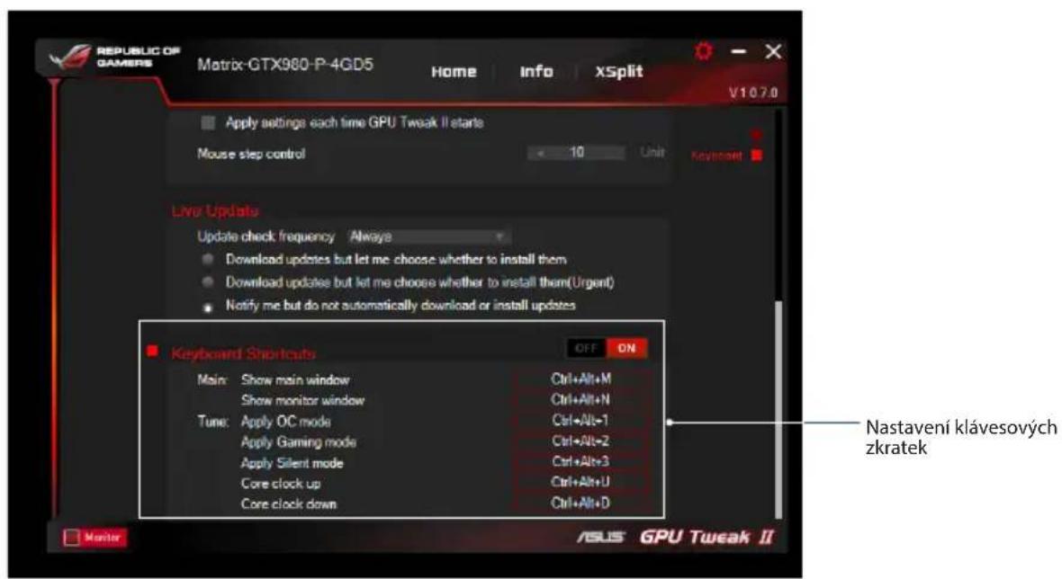 ASUS EXRX580 2048SP4G - Keyboard Shortcuts (Klavesové zkratky) - 1