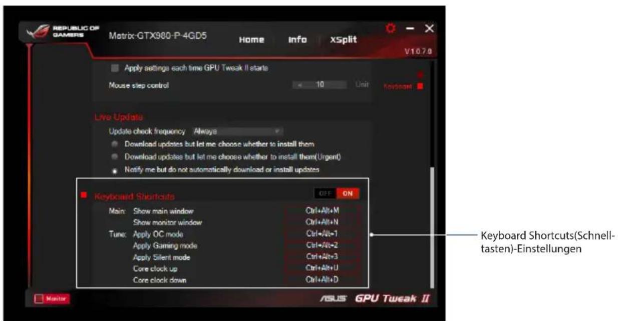 ASUS EXRX580 2048SP4G - Keyboard Shortcuts (Schnelltasten) - 1