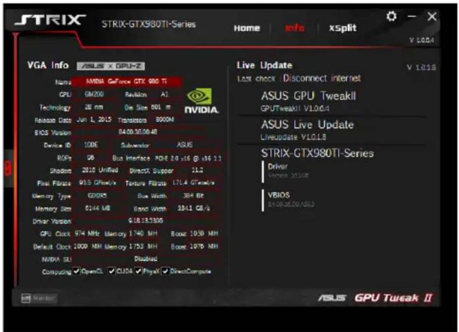ASUS EXRX580 2048SP4G - Accesso a VGA info e Live Update - 1
