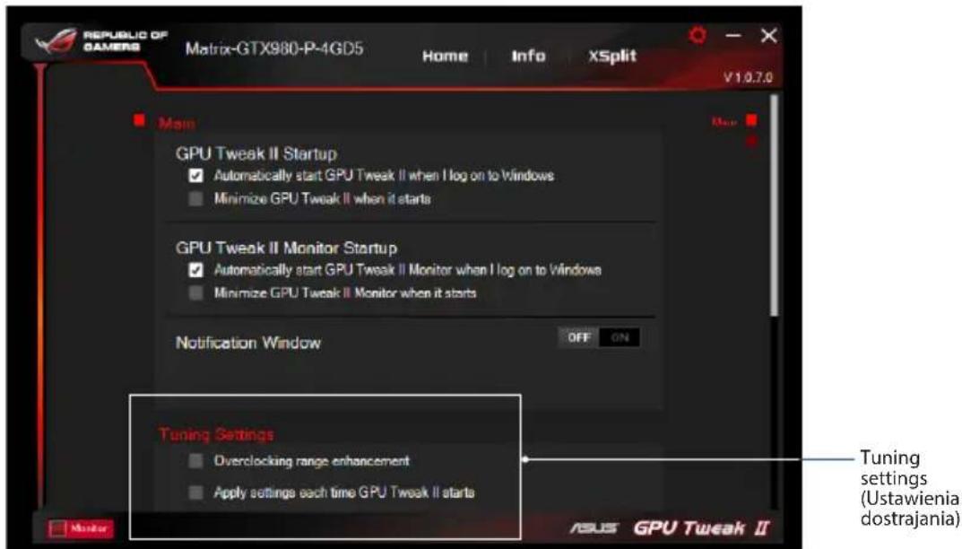 ASUS GTX1660TIO6GSI - Ustawenia dostrajania - 1