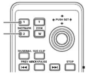 SONY PMWF3K - Insérer une repère de prise de vue pendant l'enregistrement - 1