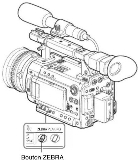 SONY PMWF3K - Activer/désactiver les motifs zèbre - 1