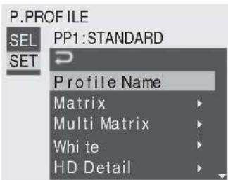 SONY PMWF3K - Mémoriser les réglages personnelisés en tant que profil d'image - 3