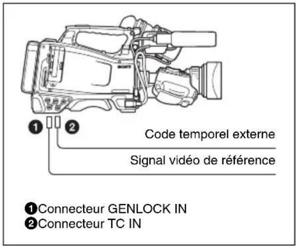 SONY PMW500 - Raccordements pour la synchronisation du code temporel - 1