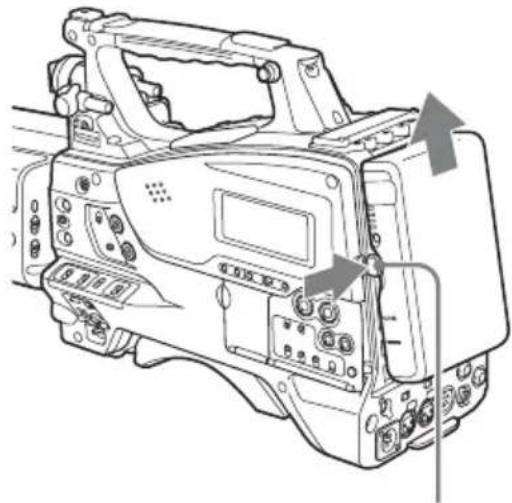 SONY PMWTD300 - Pour retirer le pack batterie - 1