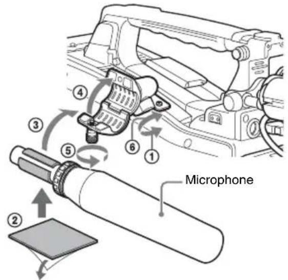 SONY PMWTD300 - Raccordement de microphones aux connecteurs AUDIO IN - 1