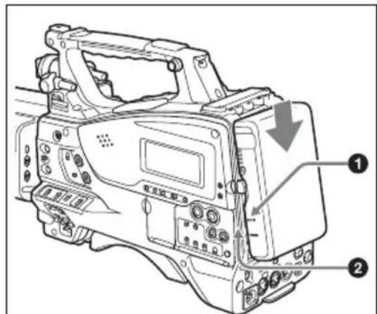 SONY PMWTD300 - Pour fixer le pack batterie - 2