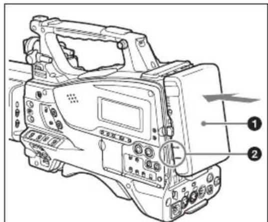 SONY PMWTD300 - Pour fixer le pack batterie - 1
