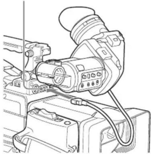 SONY PMWTD300 - Branchez la fiche du viseur dans le connecteur VF (26 broches). - 1