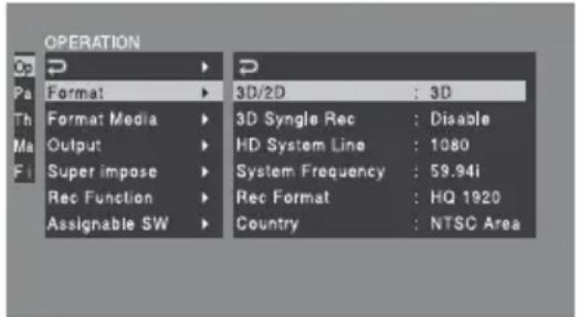SONY PMWTD300 - Modification du format video - 1