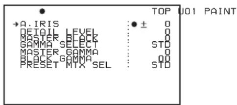 SONY PDWF335K - Utilisation du menu USER (Exemple d'opération de menu) - 3