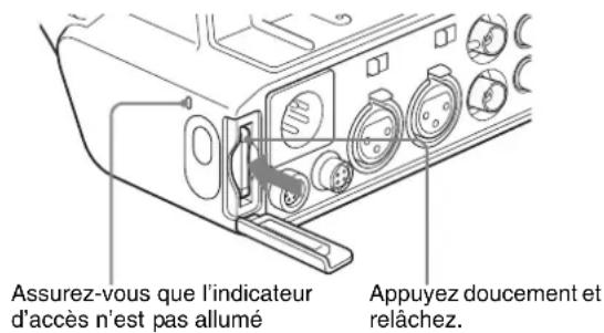 SONY PDWF335K - Pour retirer le « Memory Stick » - 1