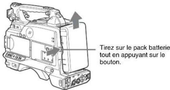 SONY PDWF335K - Pour retirer le pack batterie - 1