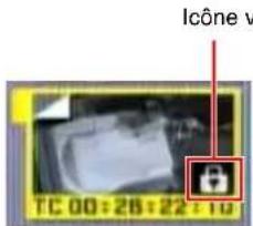 SONY PDWF335K - Pour annuler l'opération de verrouillage et revenir à l'écran THUMBNAIL - 1