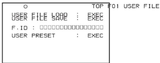 SONY PDWF335K - Sauvegarde des données du menu USER (fichier d'utilisateur) sur le « Memory Stick » - 1
