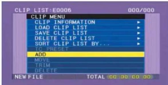 SONY PDWF335K - Insertion d'un plan sélectionné dans l'écran des miniatures de la liste de plans - 6