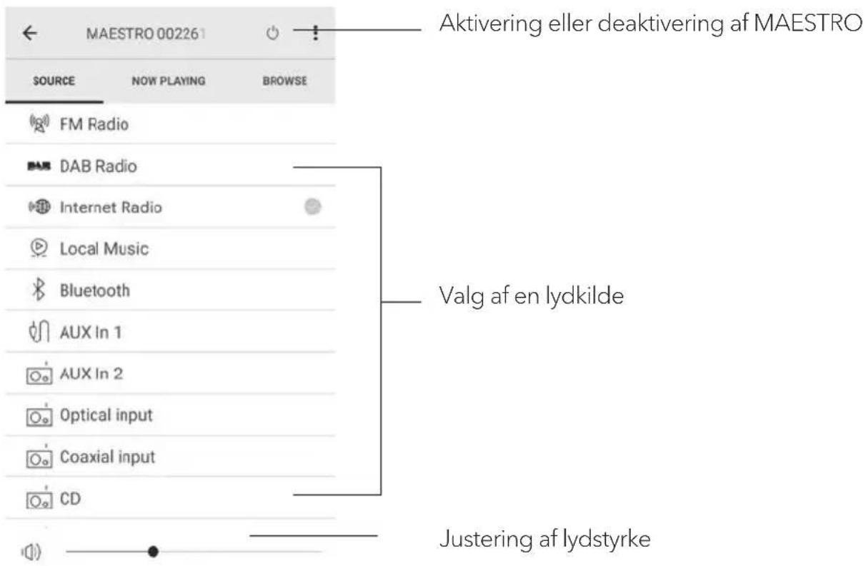 SONORO Maestro SO1000 - ANVENDELSE AF APPEN UNDOK™ TIL STYRING AF MAESTRO - 3