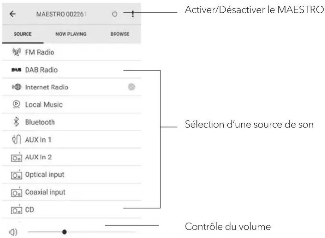 SONORO Maestro SO1000 - UTILISATION DE L'APPLI UNDOK ^MD POUR CONTRÔLER LE MAESTRO - 4