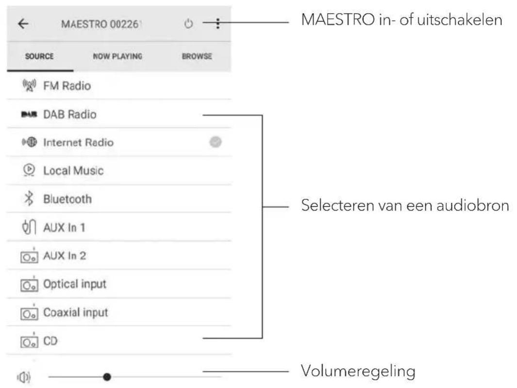 SONORO Maestro SO1000 - GEBRUIK VAN DE UNDOK™-APP VOOR BEDIENING VAN DE MAESTRO - 4