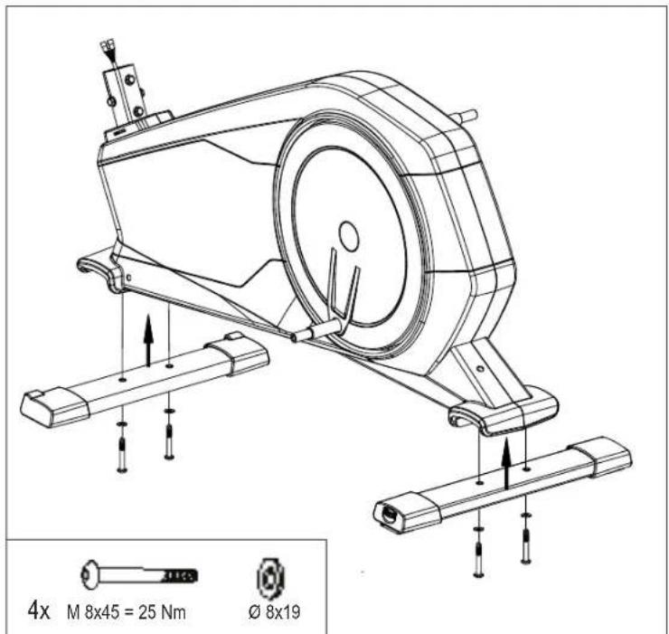 4x M 8x45 = 25 Nm Ø 8x19