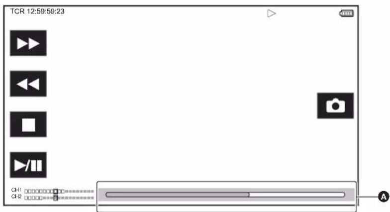 PANASONIC AGCX10 - Lecture depuis les commandes tactiles et les icones de commande - 1