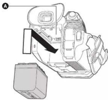 PANASONIC AGCX10 - Mise en place de la batterie - 1