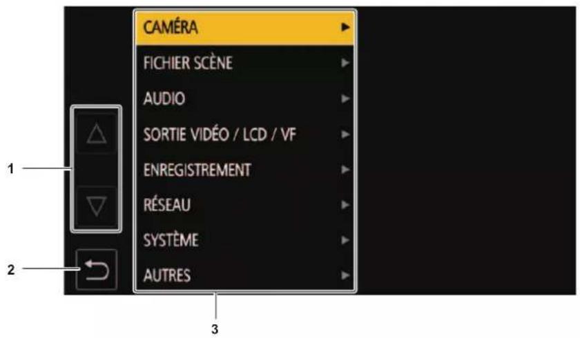 PANASONIC AGCX10 - Appuyer sur la touche . - 1