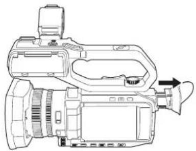 PANASONIC AGCX10 - Déployer le viseur. - 1