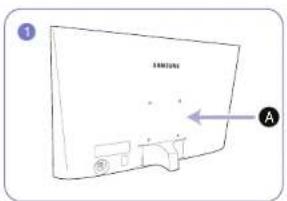 SAMSUNG S32F351FUE - 若要鎖定防盜鎖定裝置： - 5
