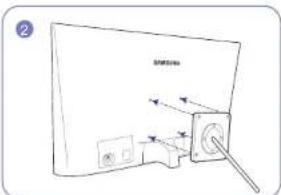 SAMSUNG S32F351FUE - 安装掛牆套件或桌面支架（S32F351FUE） - 2