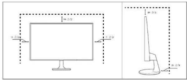 SAMSUNG S24F350FHE - 保證安全的安裝空間 - 1