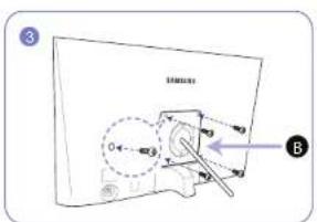 SAMSUNG S24F350FHE - 若要鎖定防盜鎖定裝置： - 4